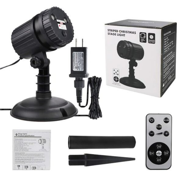 Christmas Laser Projector Lights, 8 Patterns LED Projection Lights with Remote - Picture 6 of 6